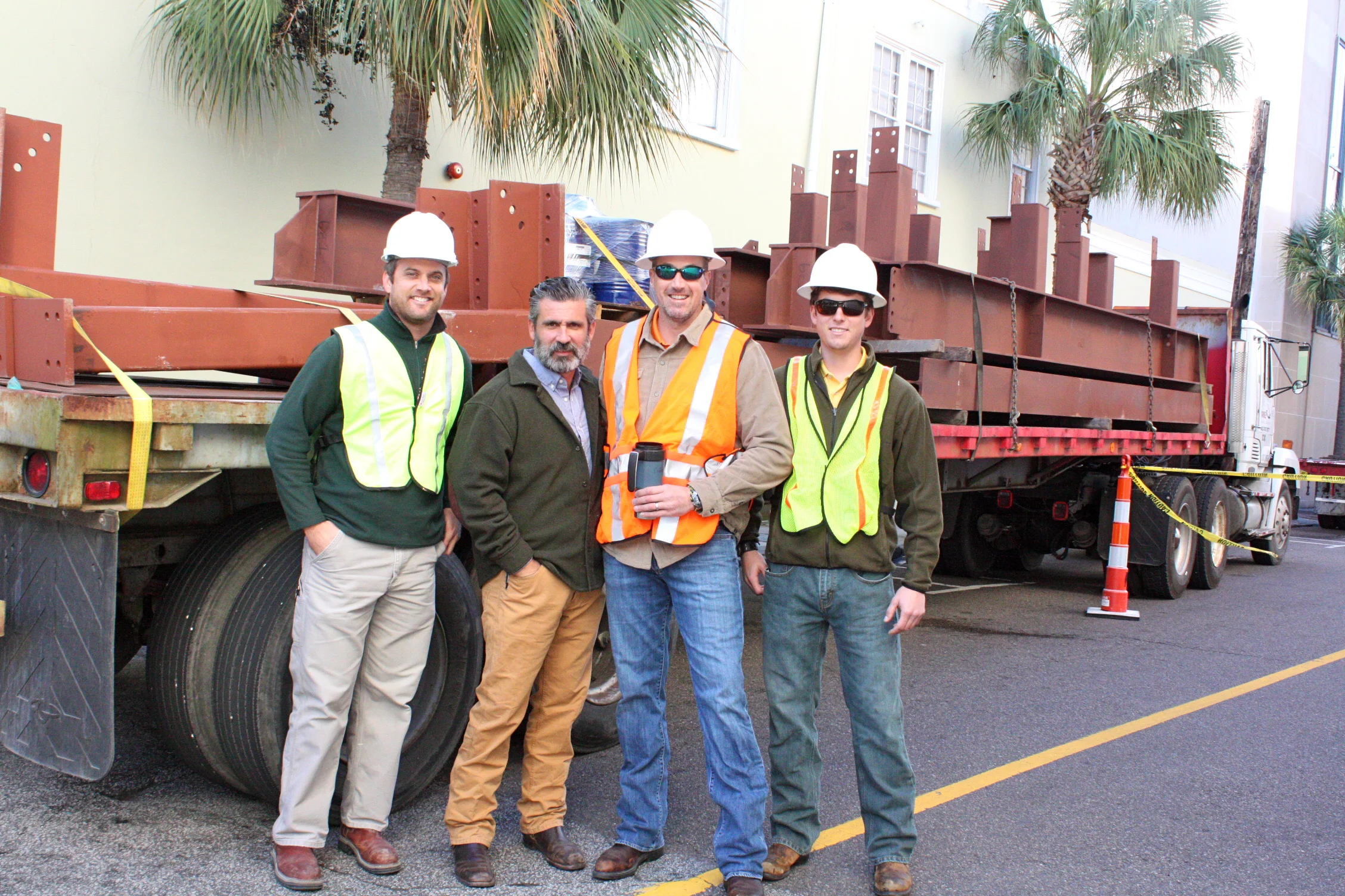 Mark Regalbuto and Andy Meihaus (center) with RUC project managers Isaac Fournier and Cotes Simons.