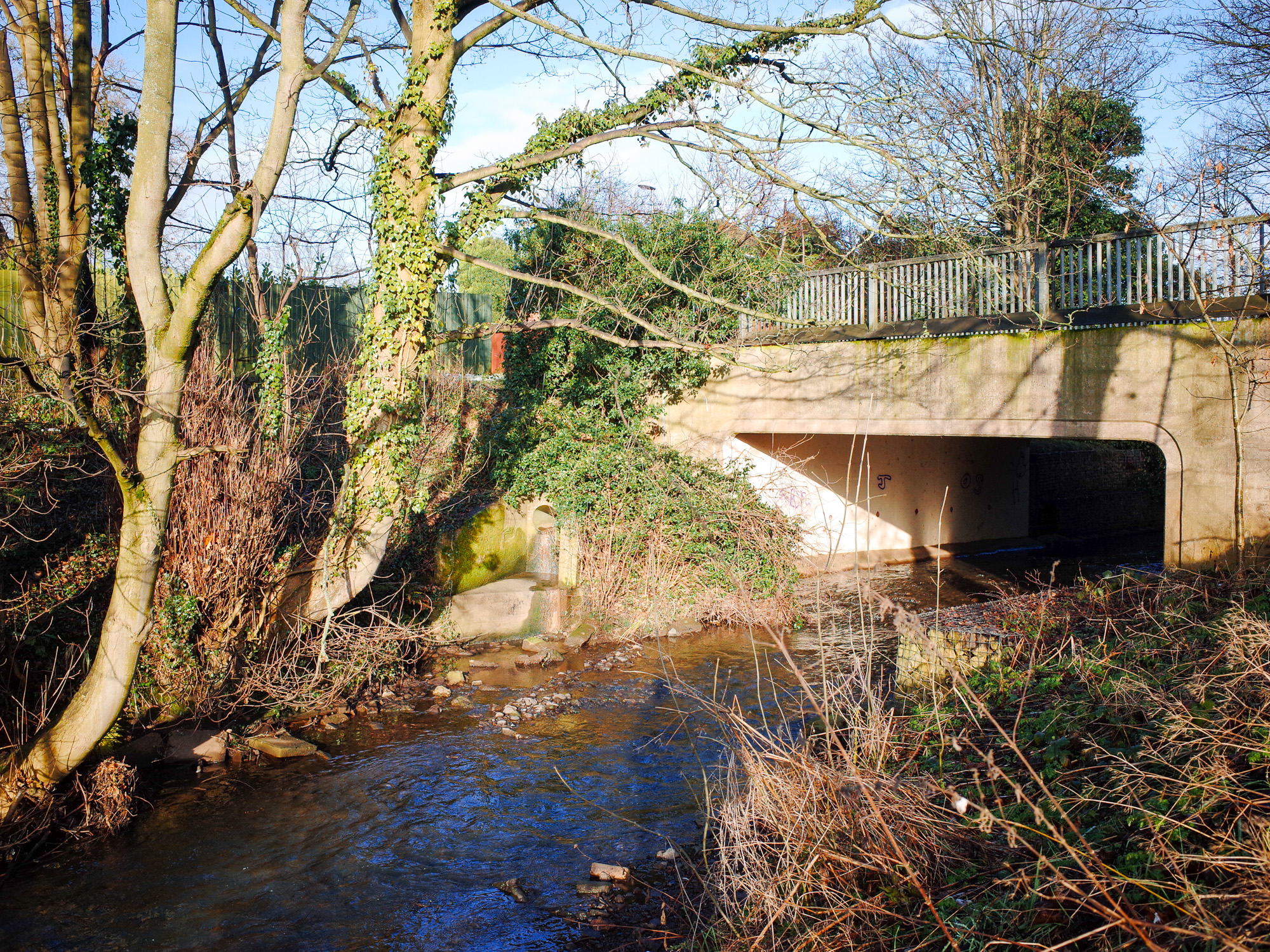 Longton Brook runs through Trentham, which connects the Trent and Mersey Canal with the River Trent. Under this bridge was a popular hiding place during a game of 'Man Hunt' which was essentially hide and seek with extra rules.