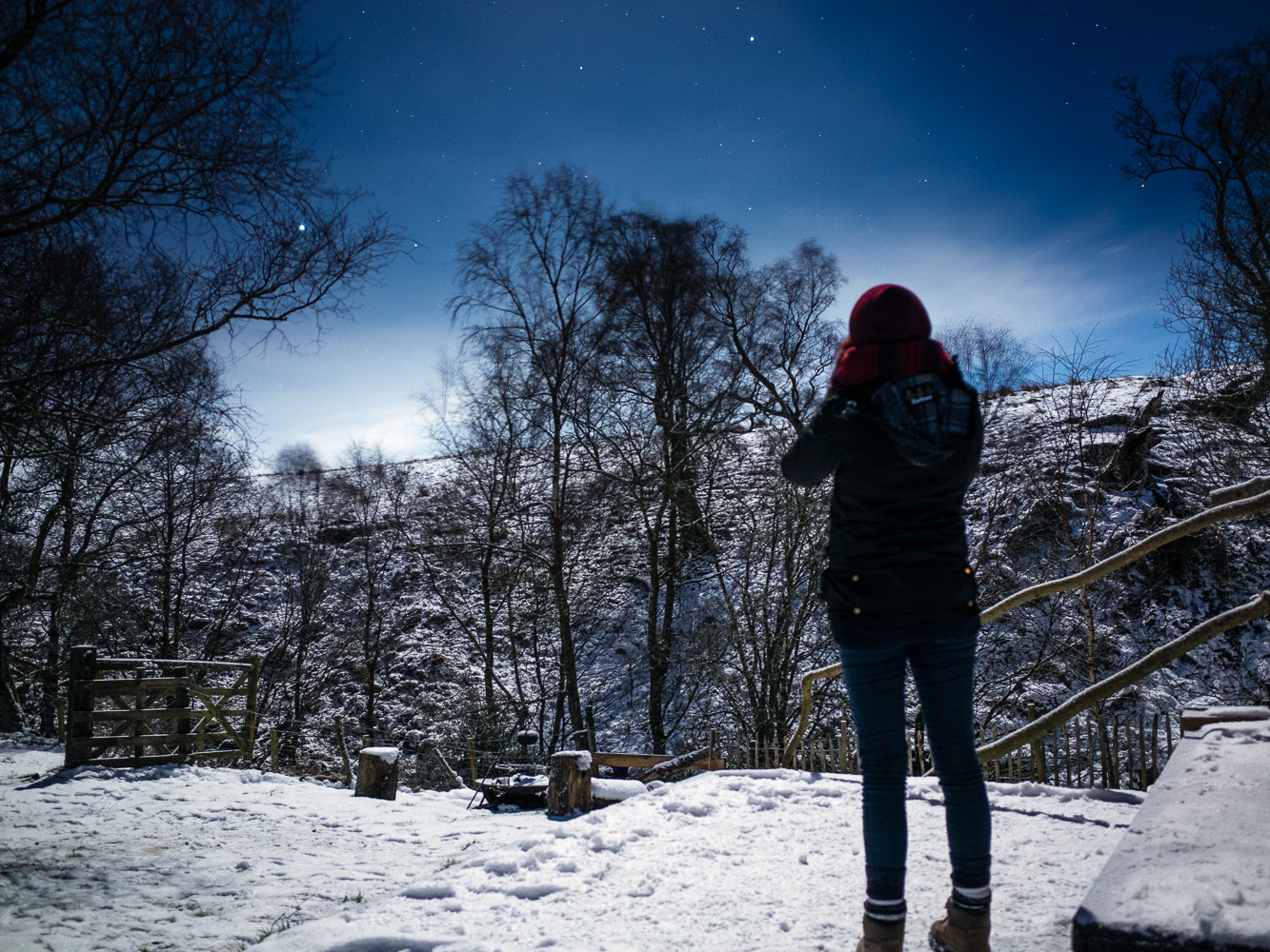 Stargazing, looking for constellations.