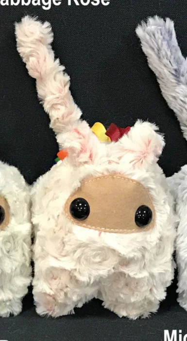 Snow Ninja Bunny Bun Bun (Pink Cabbage Rose) - 4 Sizes