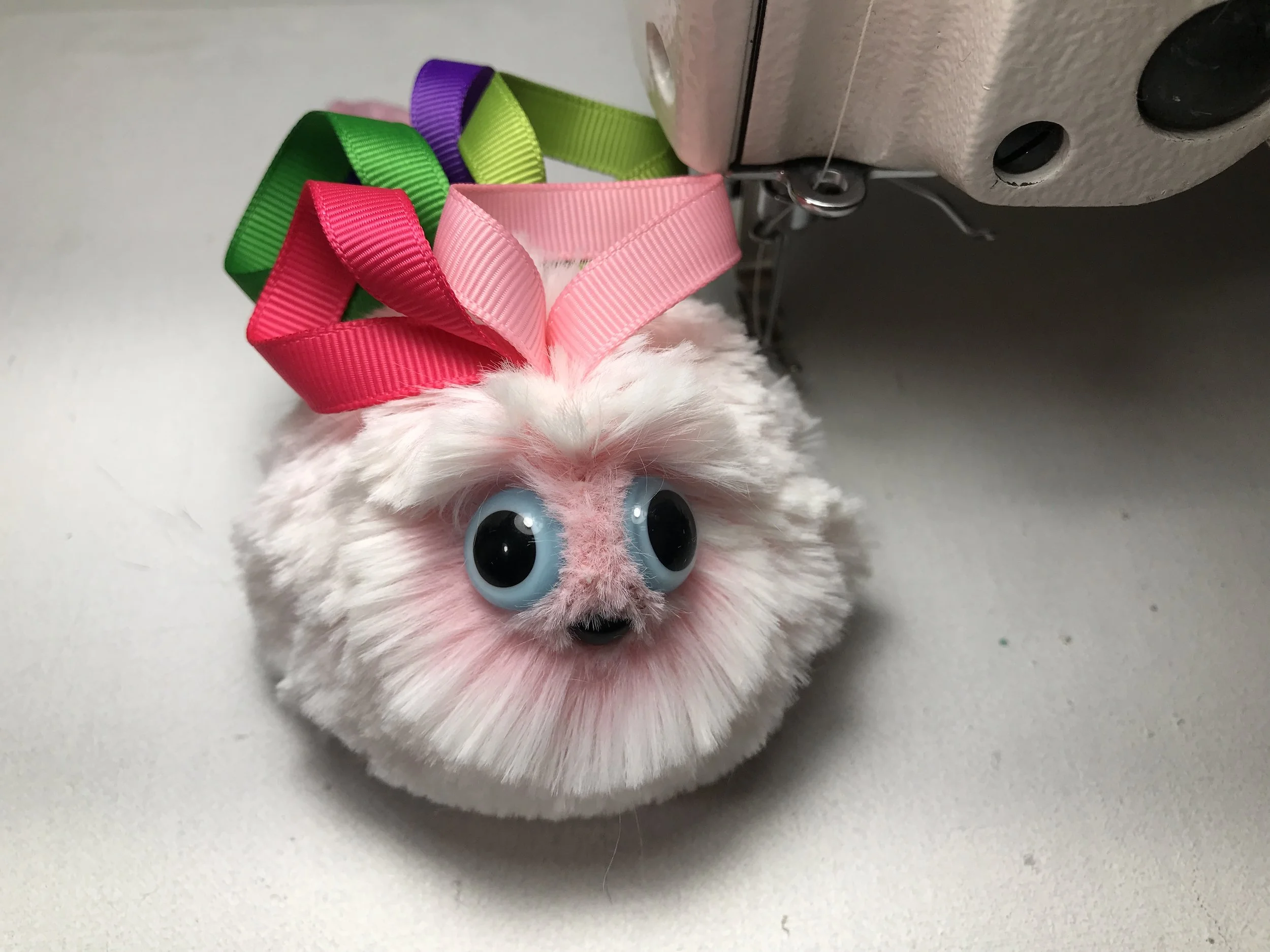 Snowball Nugget Dragonette - Frosted Pink with Tail