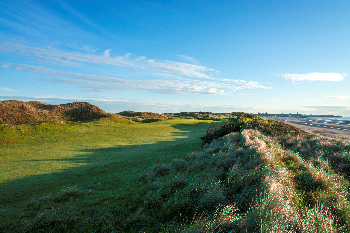 Hole 3 at the Island heads straight for the sea.