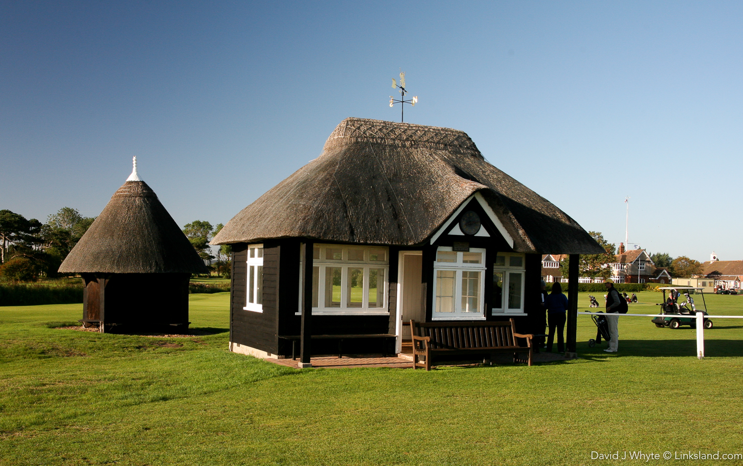 The cute little starter's hut at Royal St Georges