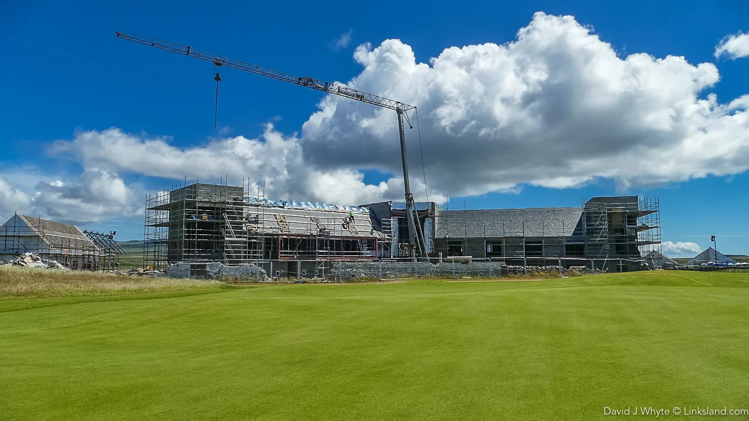 The new Machrie Hotel rises - opening in Spring, 2018 with 47 rooms and a wonderful whisky bar overlooking the 18th