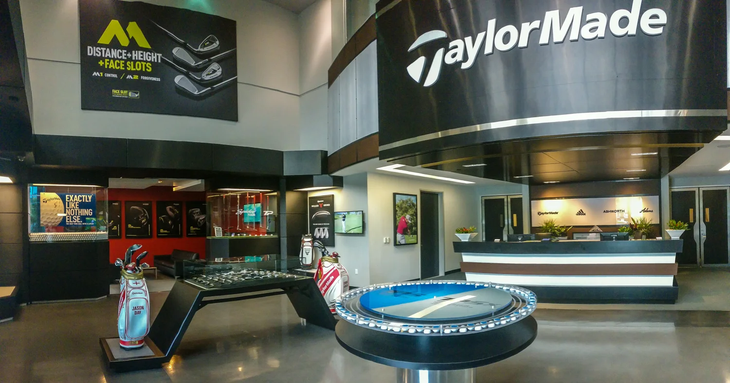 Main entrance to the Taylormade facility in Carlsbad