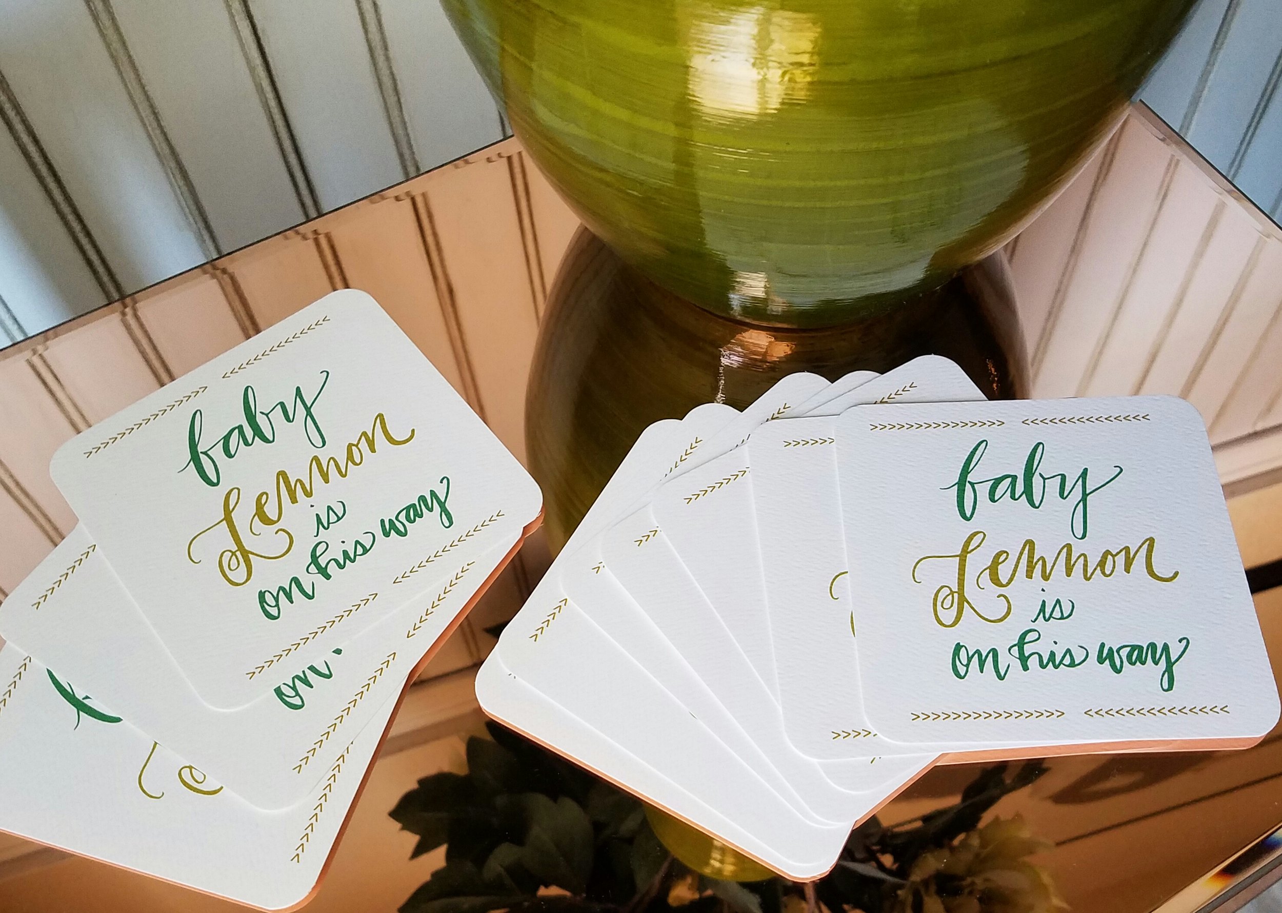 Coasters so mimosas didn't soak into the antique furniture....