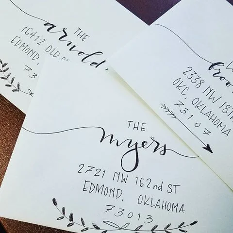 Modern Calligraphy mixed with Block Baby Shower Invites