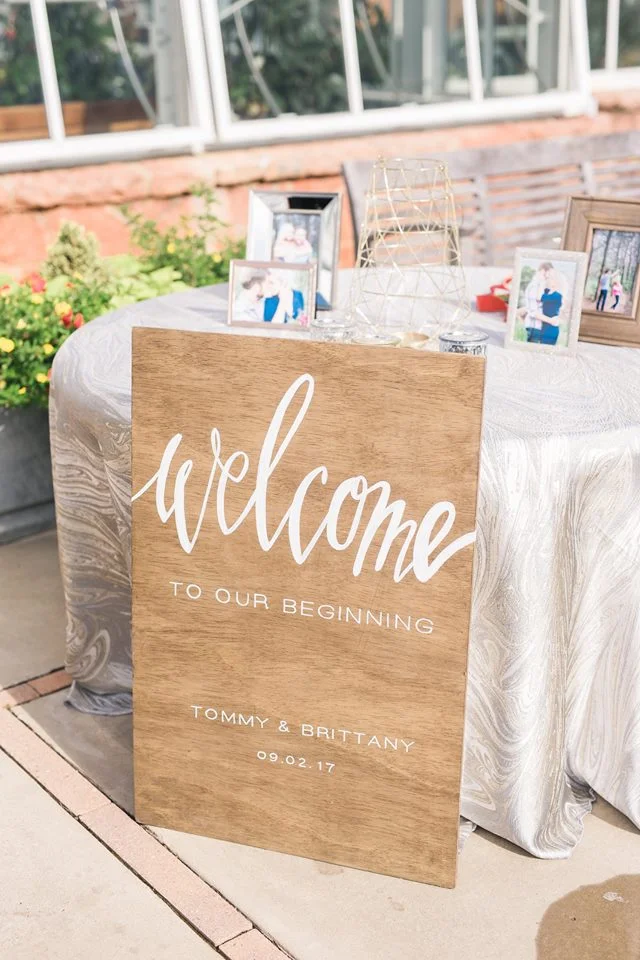 Wood Welcome Wedding Sign