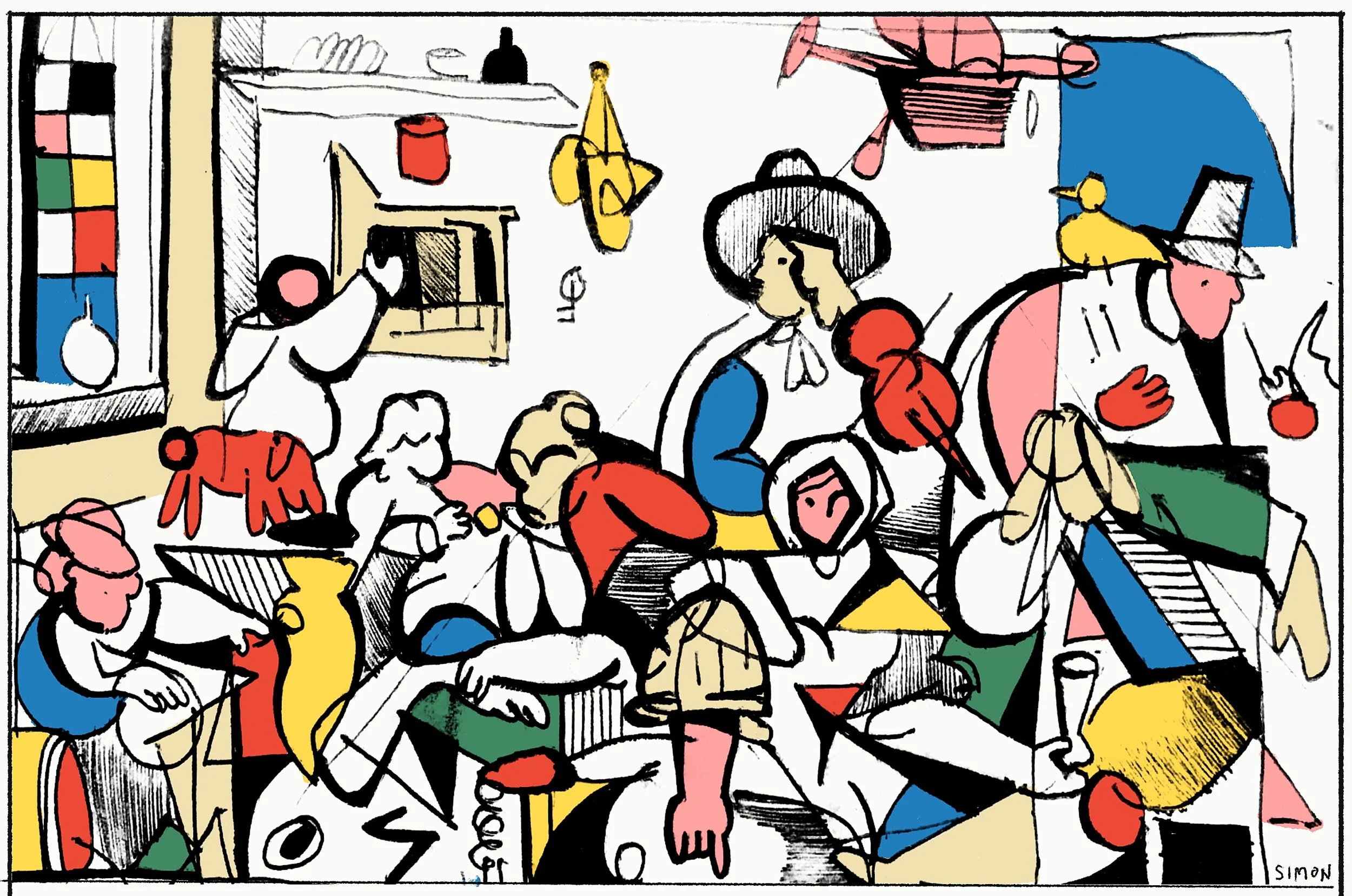 Topsy-Turvy (After Jan Steen)