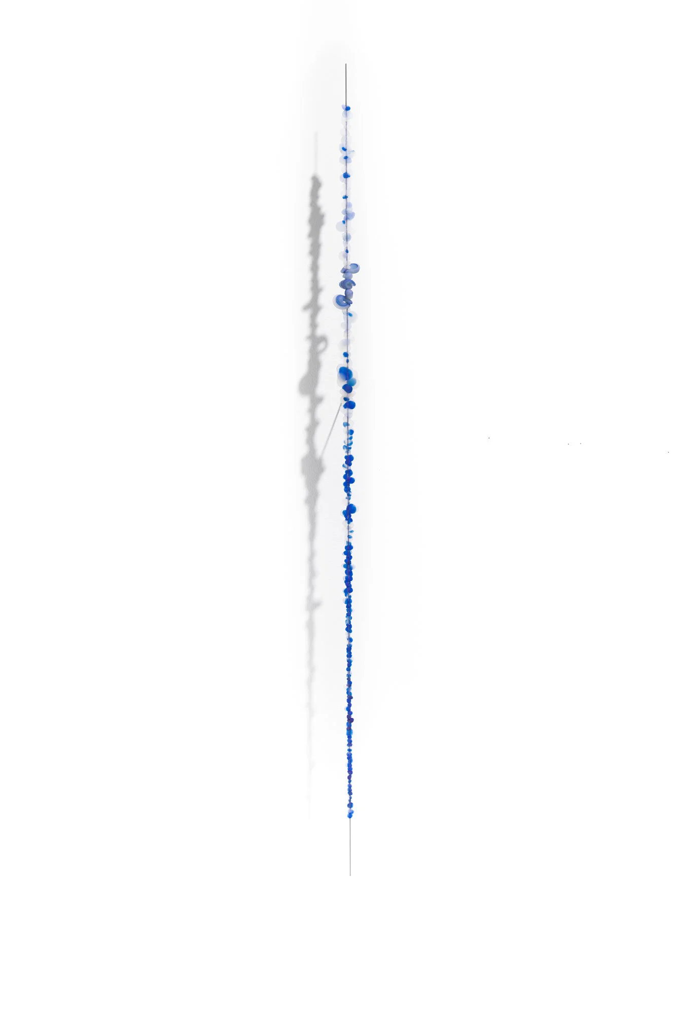  AXIS (Blue 78)   2019 | polymer, ink and steel   28 x 2.25 x 1” 