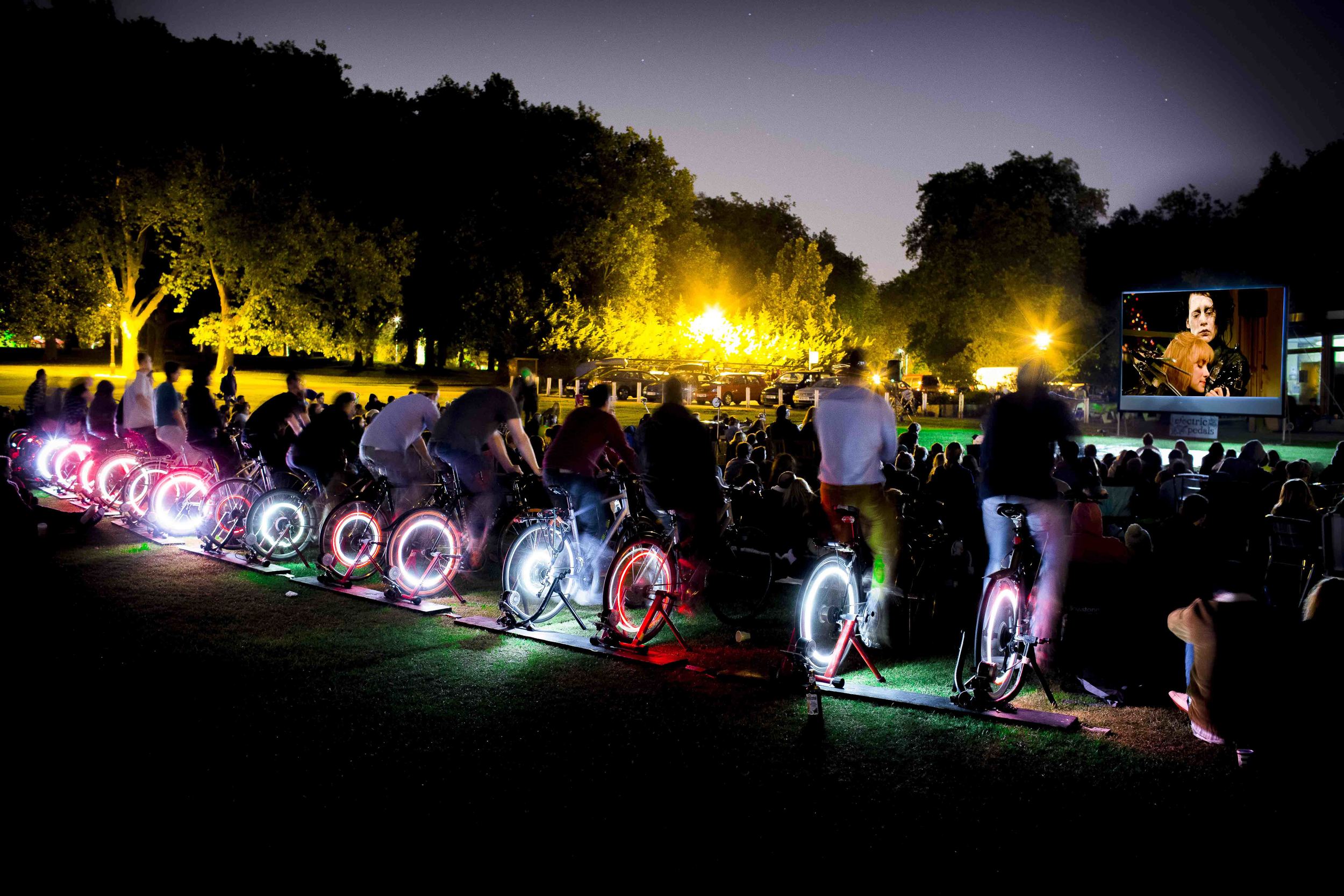 Bicycle powered cinema 