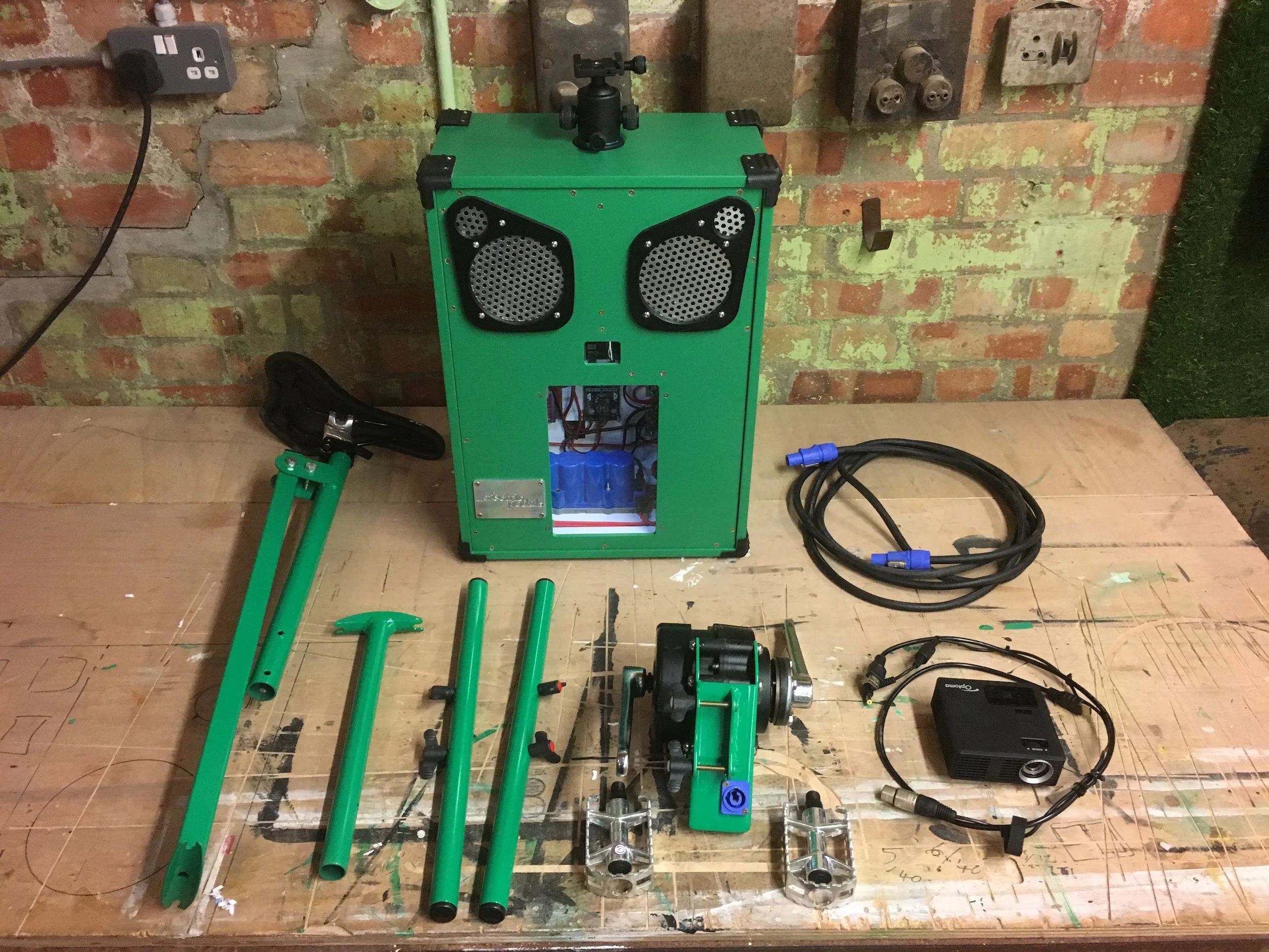 Electric Pedals portable green power unit for applications and energy output