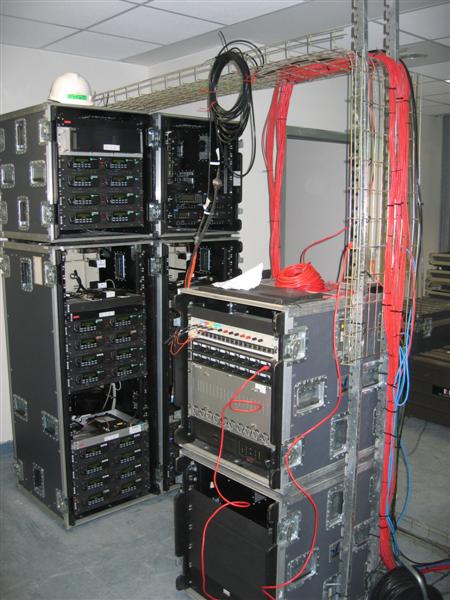 The radio interfaces and main Riedel node.