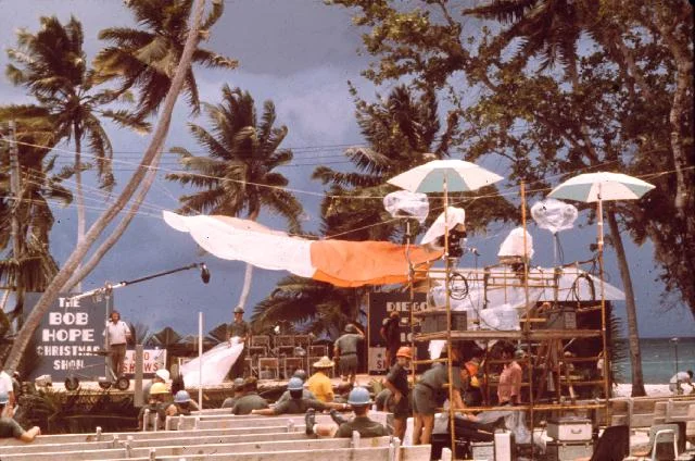 This picture of the Bob Hope stage was taken on December 25th 1972 at the Diego Garcia military base (highly classified at the time)
