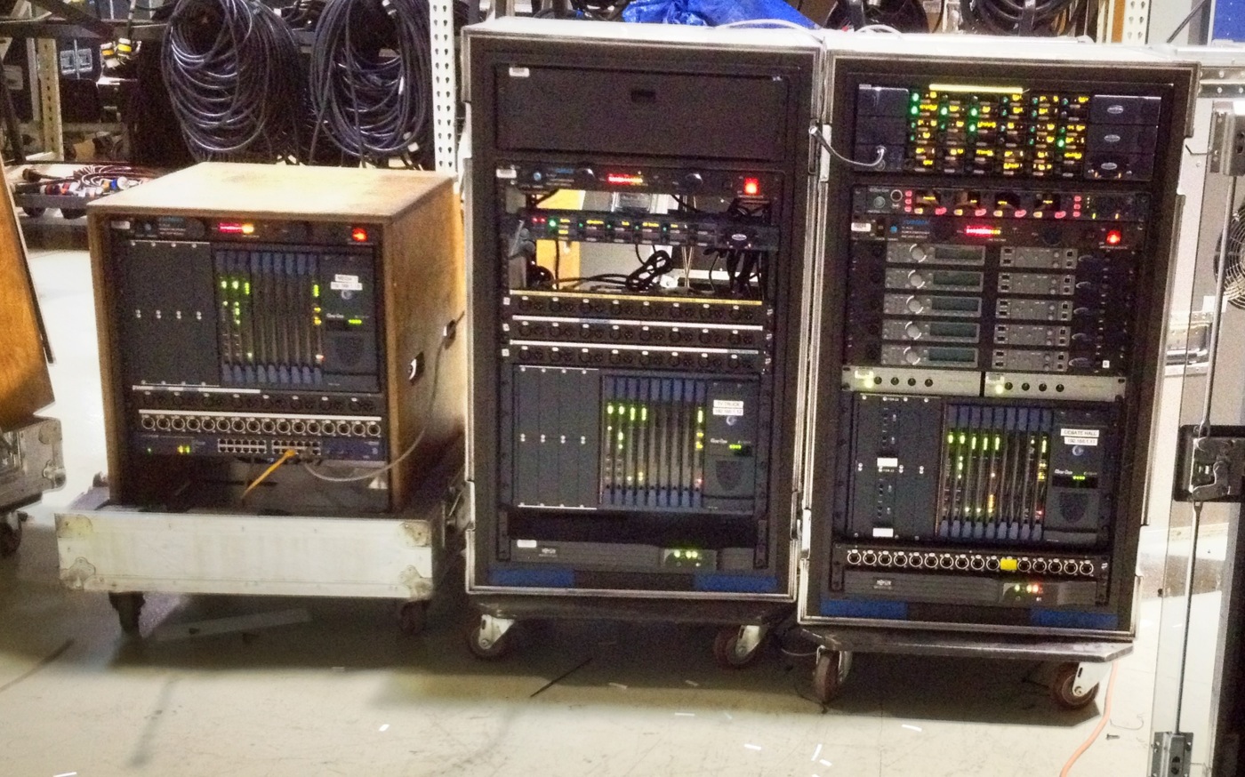 In the OSA shop the three Clearcom Eclipse nodes, HelixNet beltpacks and Tempest 2400 Intelligent roaming racks were assembled.