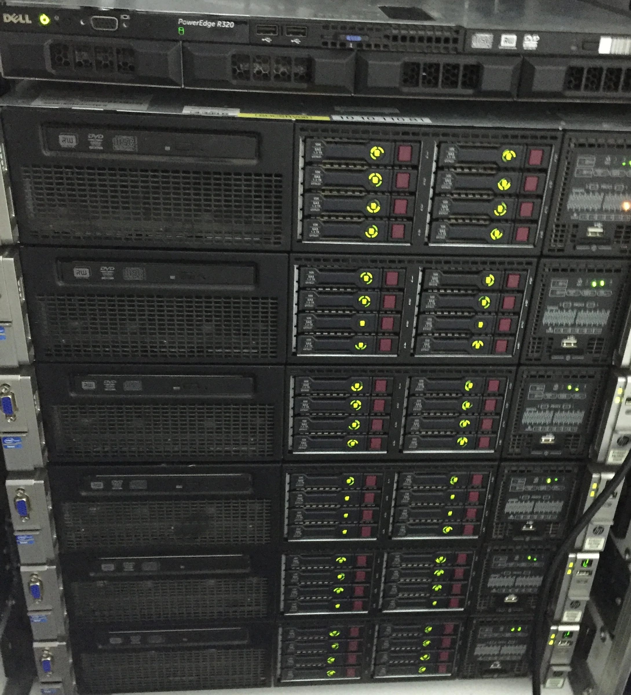 These are the Video record servers for the 30 PTZ and fixed cameras around the stadium. All the cameras network using MediorNet nodes.