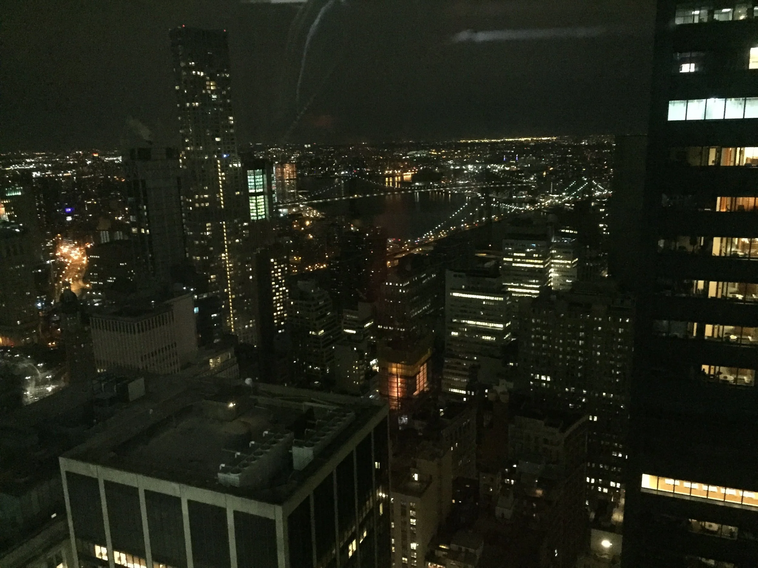 View of Brooklyn and Manhattan bridges out of Studio C Window