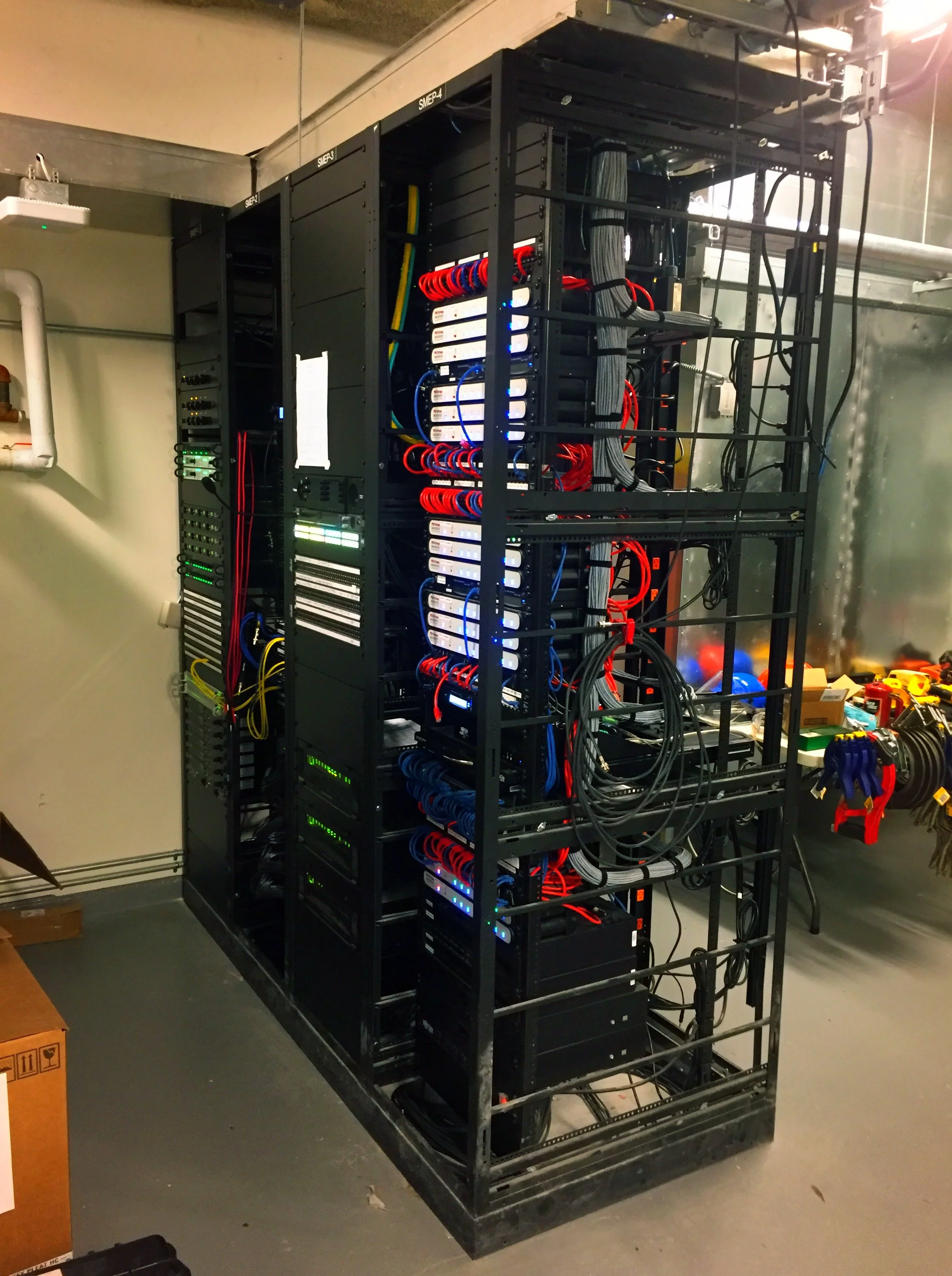 RF and IFB systems - room is called SMEP and is connected to the Adam system via Madi.