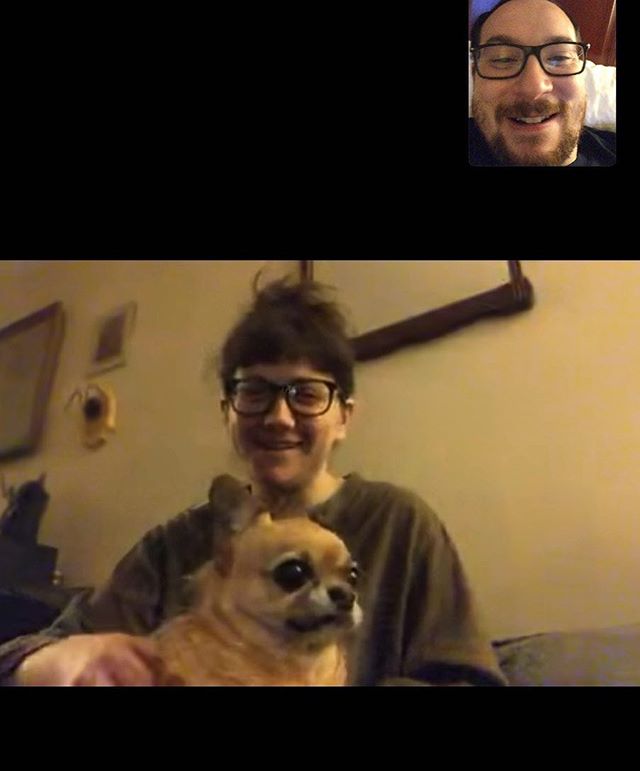 Smiles, dog, glasses. 
#bouldertobrooklyn