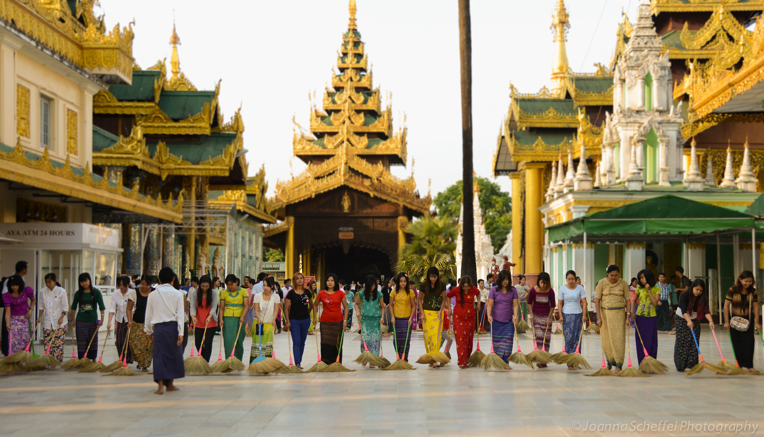 Sweeping the temple