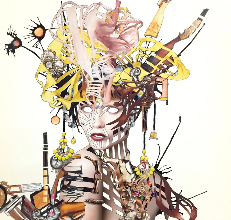 Nostalgic Head Huntress , 2015
0
0
1
19
112
Artist
1
1
130
14.0
Normal
0
false
false
false
EN-US
JA
X-NONE
/* Style Definitions */
table.MsoNormalTable
{mso-style-name:"Table Normal";
mso-tstyle-rowband-size:0;
mso-tstyle-colband-size:0;
mso-style-noshow:yes;
mso-style-priority:99;
mso-style-parent:"";
mso-padding-alt:0in 5.4pt 0in 5.4pt;
mso-para-margin:0in;
mso-para-margin-bottom:.0001pt;
mso-pagination:widow-orphan;
font-size:10.0pt;
font-family:Times;}
Magazine cut out, adhesive, ink, watercolor, and paper mounted on panel with varnish 16x16 in | 40.5 x 40.5 cm