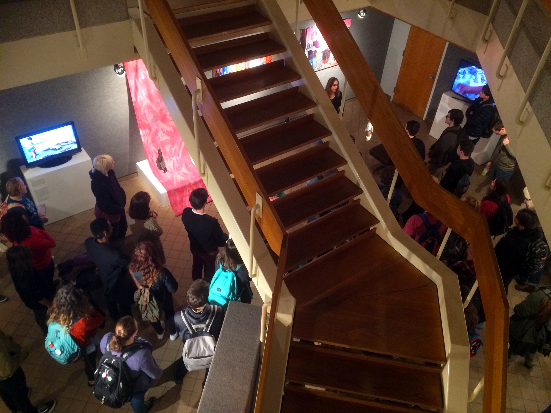 gallery talk by Yvonne Petkus about the ZSEIFS fellowship program in Bosnia and Herzegovina and curating 'Proof of Existence: An Exhibit of Work by Contemporary Artists of Bosnian and Balkan Origin' at WKU