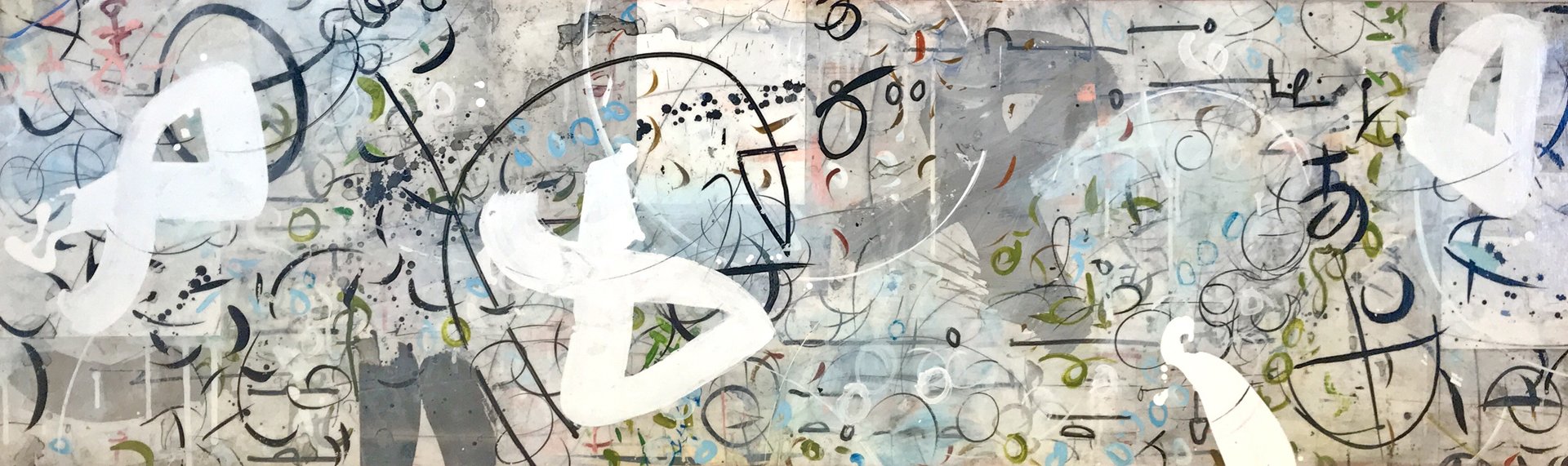 Snow Crunch Moon, 18" x 60".