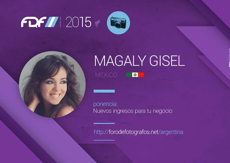 Magaly Gisel will be a Speaker in the most important photography convention in ARGENTINA. more info: http://forodefotografos.net/argentina/