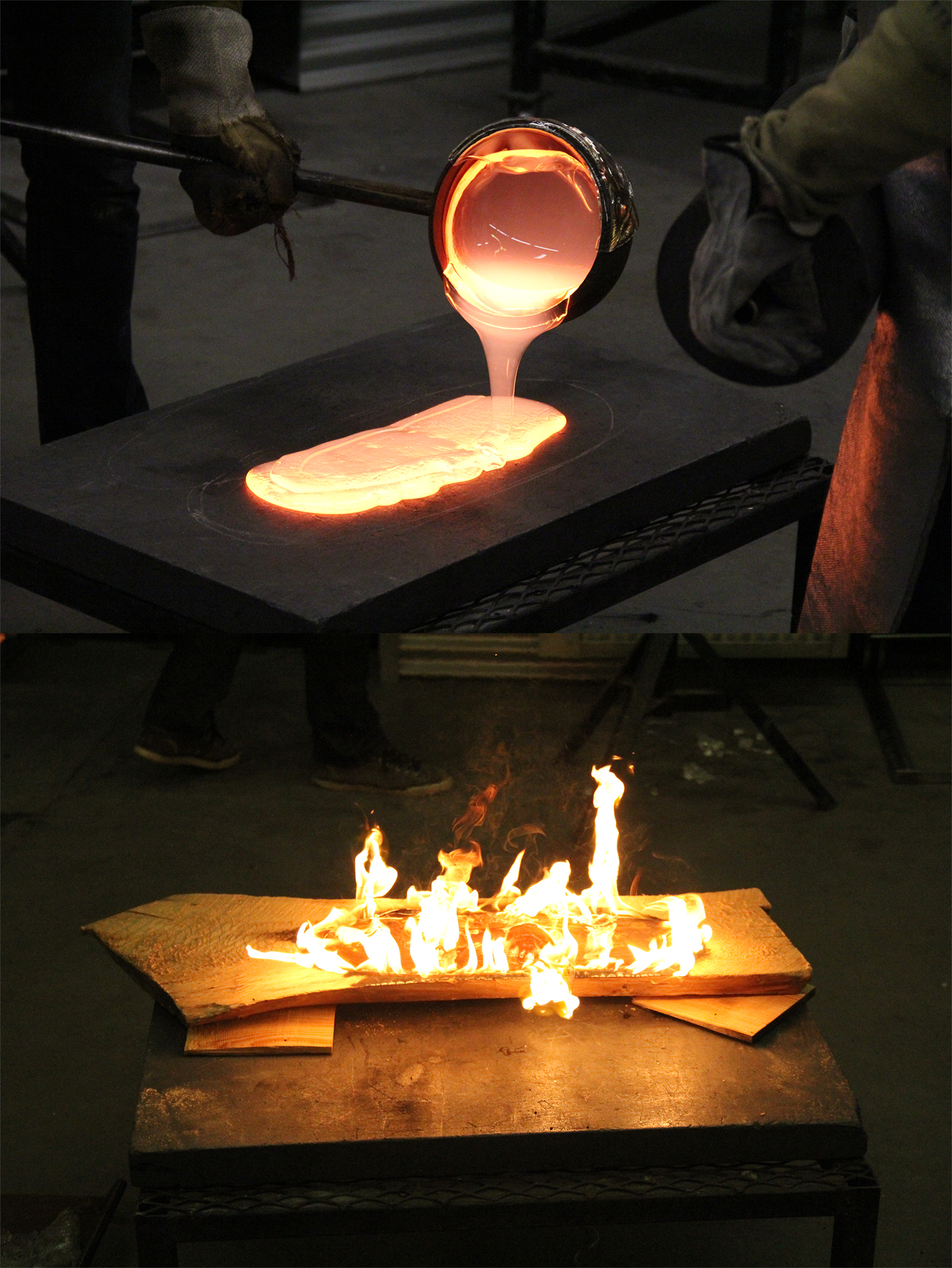 Glass Pour Experiment, April 2014