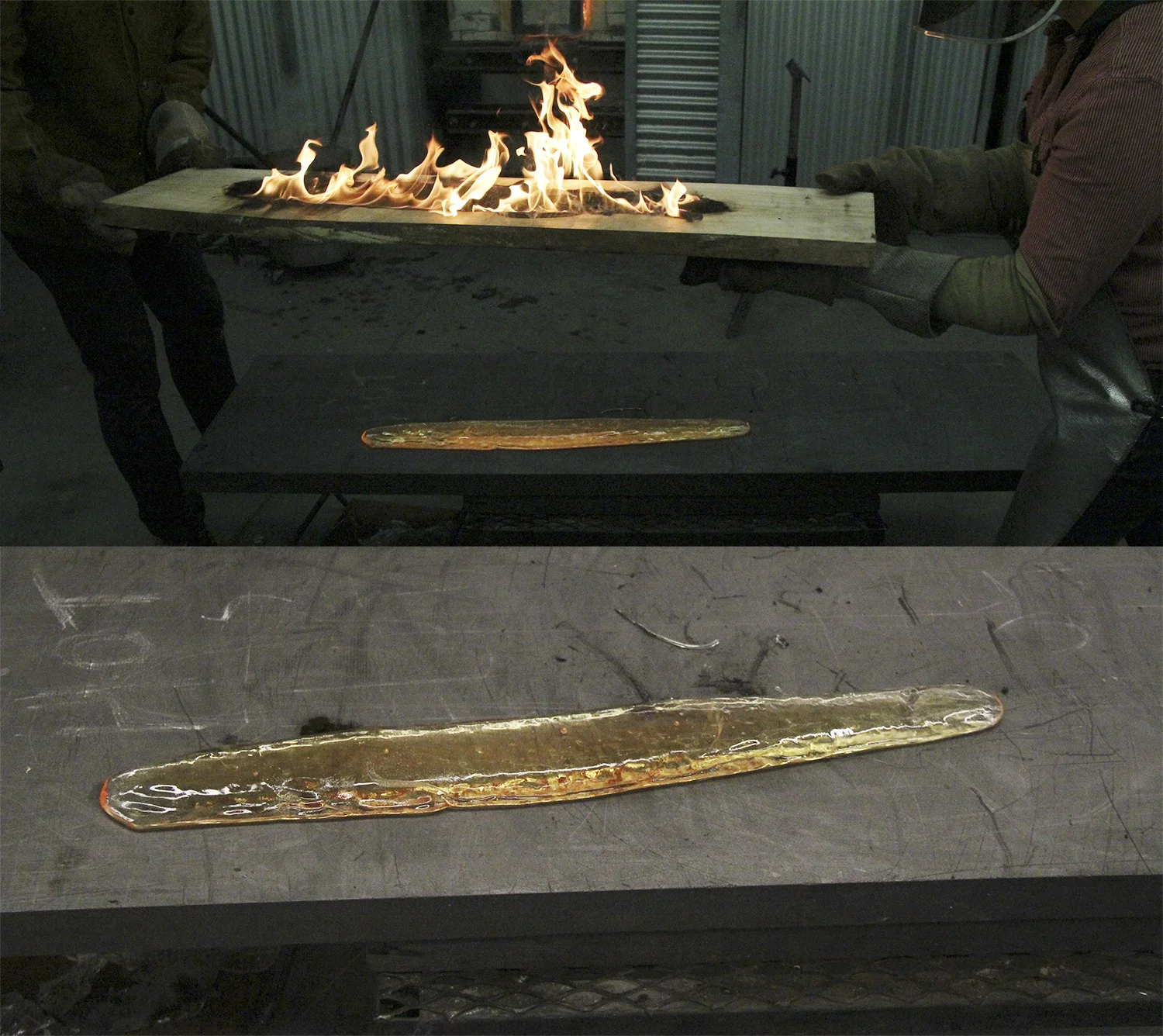 Glass Pour Experiment, April 2014