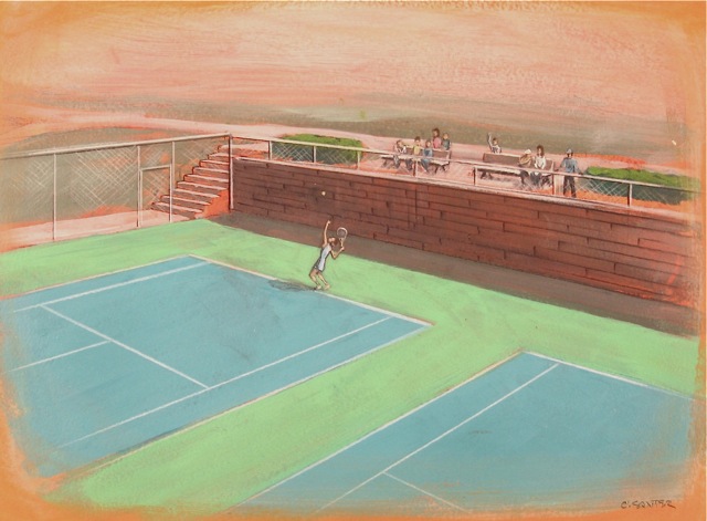 Tennis Court Rendering