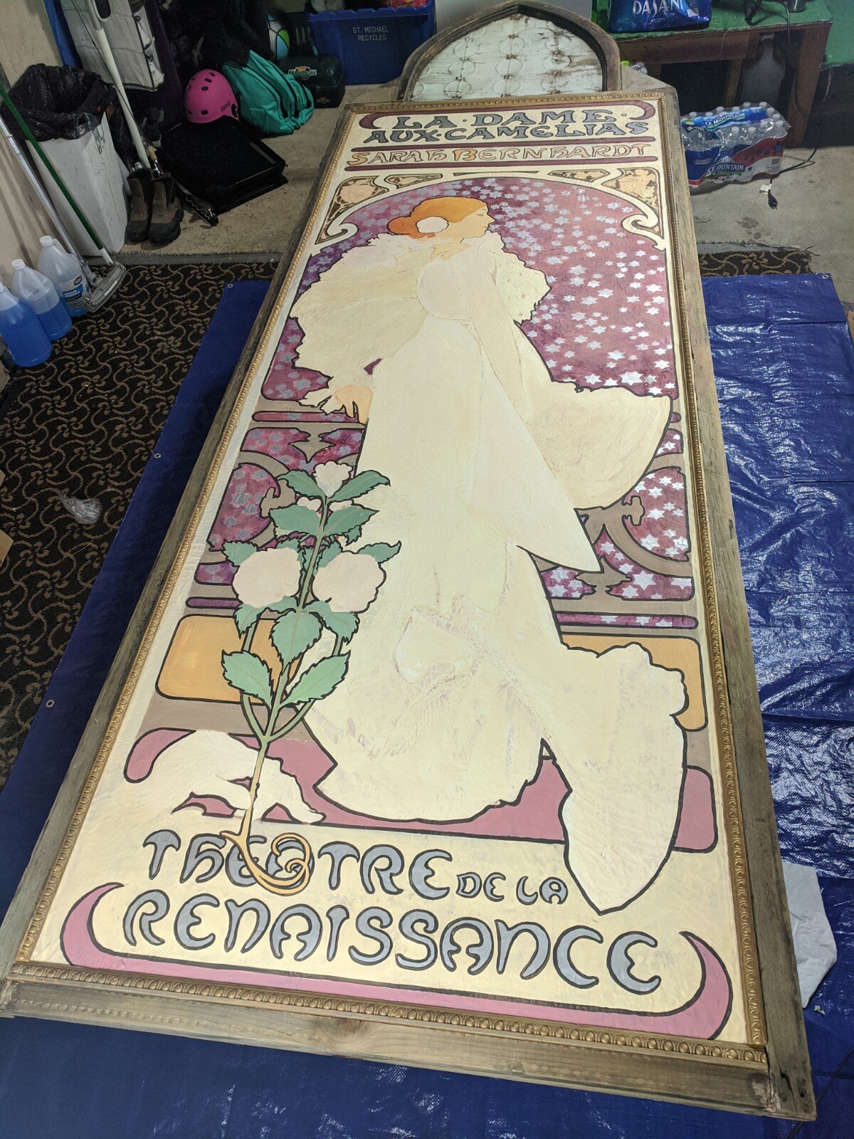 Alphonse Mucha vintage poster repainting (day 20