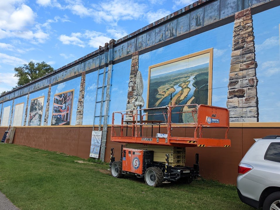 Parkersburg Flood Wall Mural, Phase 3 (detail)