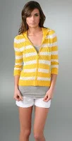 Juicy Couture Striped Pointelle Hoodie, $248