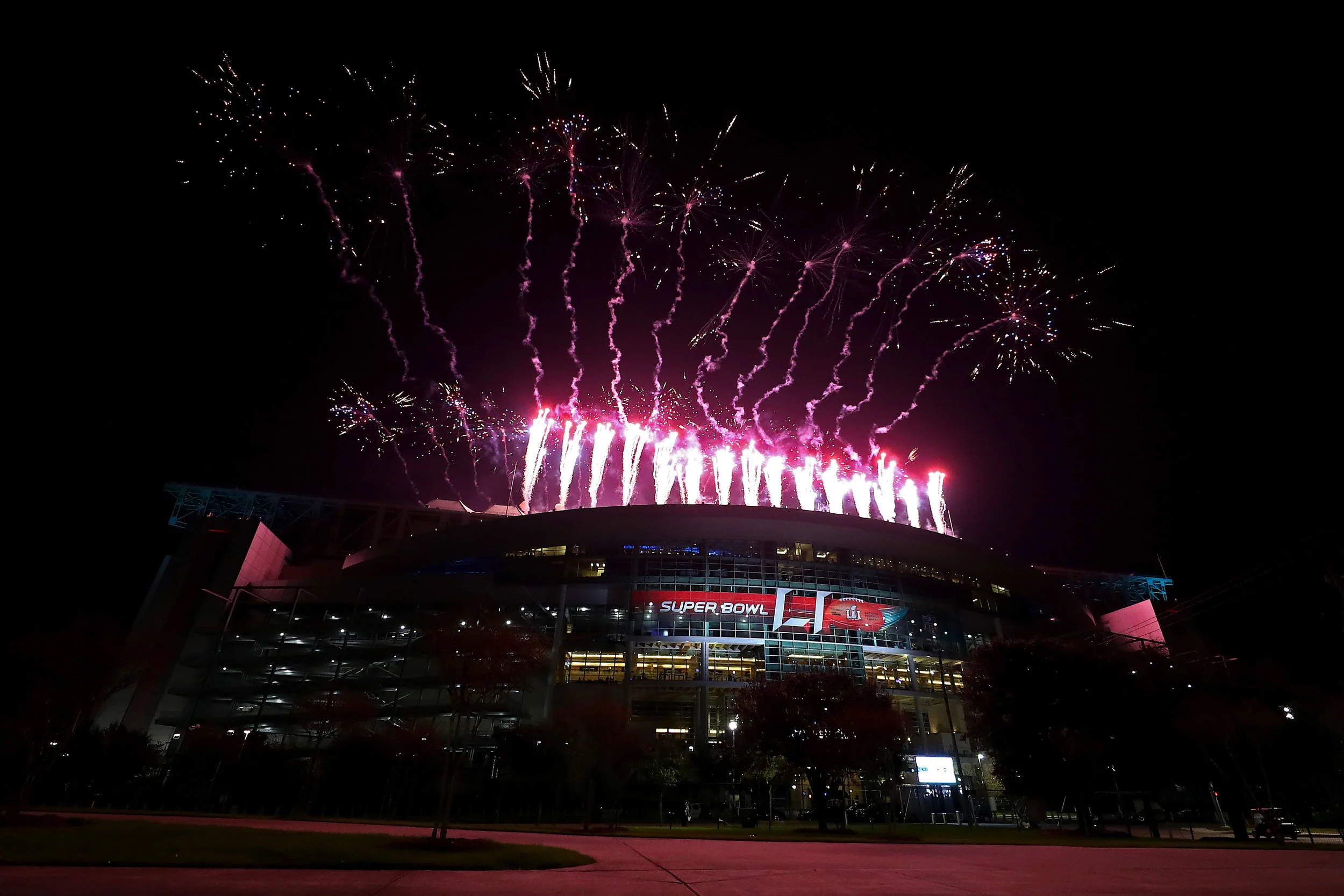 HOUSTON, TX - FEBRUARY 05: Fireworks are seen during the Pepsi Zero Sugar Super Bowl 51 Halftime Show at NRG Stadium on February 5, 2017 in Houston, Texas. (Photo by Tim Bradbury/Getty Images)