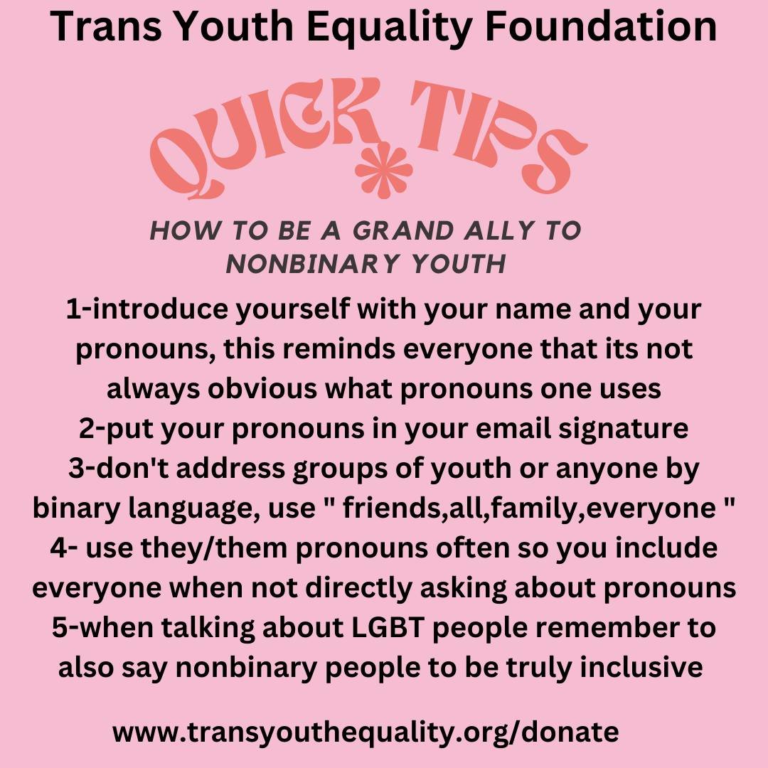 Resources For Educators — Trans Youth Equality Foundation
