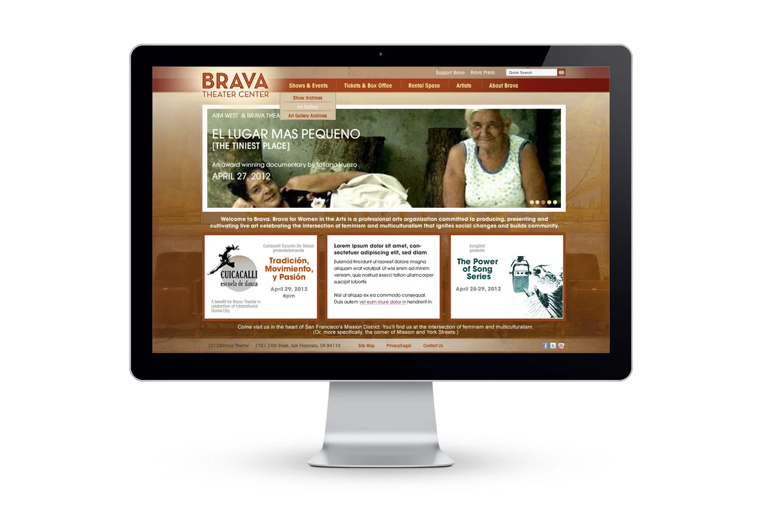 Brava, a non-profit San Francisco indie theatre