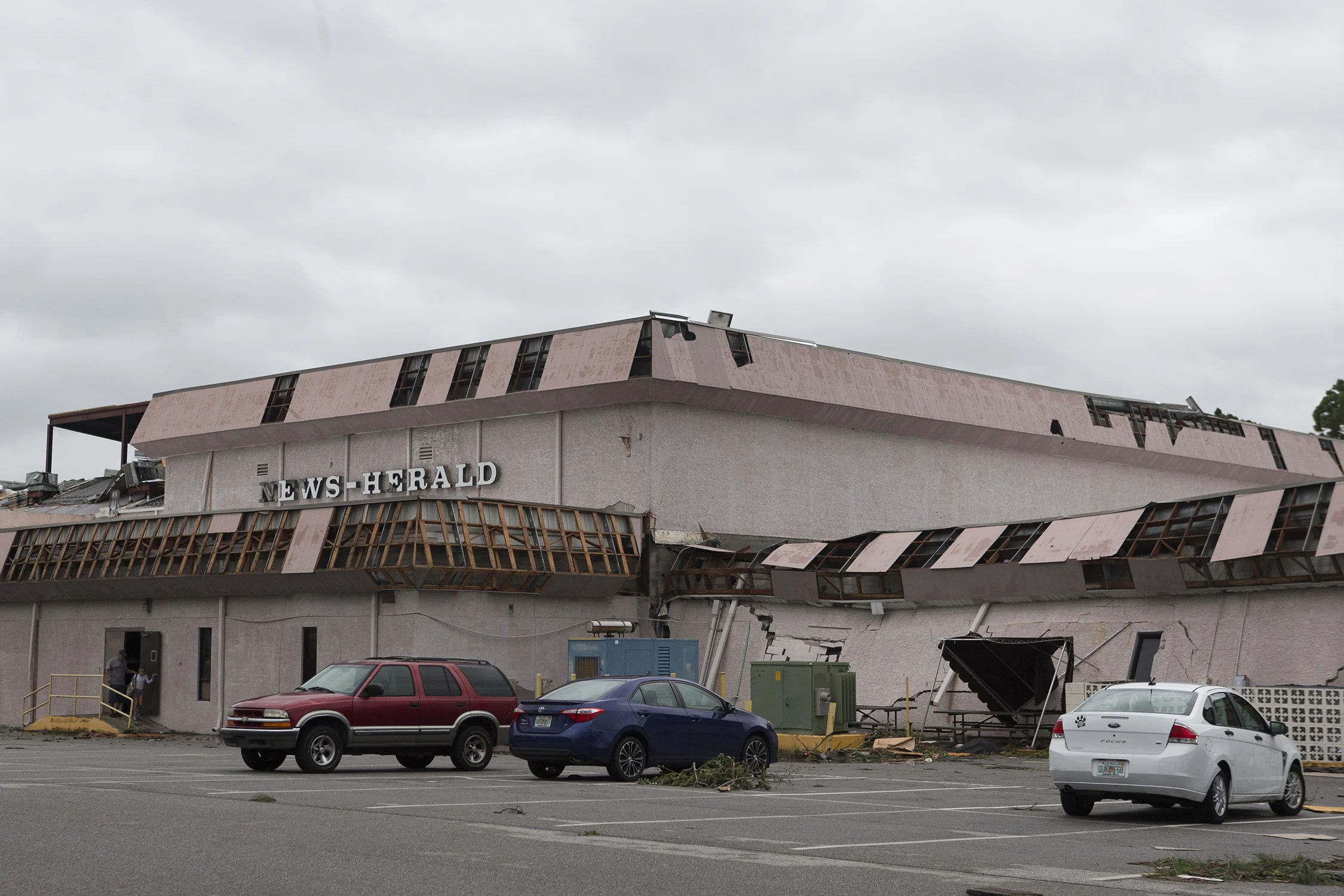  The Panama City News Herald after Hurricane Michael on Wednesday, October 10, 2018. The building suffered damage from the high winds, including losing part of the roof over the printing press. The front half of the building was eventually demolished