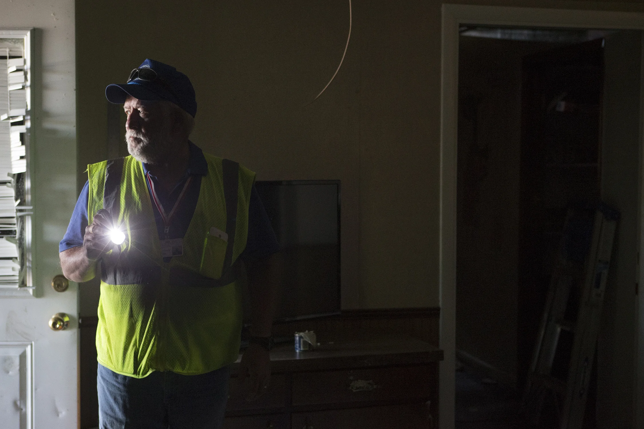  Springfield, Florida mayor Ralph Hammond enters the destroyed Springfield City Hall and Police Department on Thursday, October 18, 2018. The entire building is unusable after Hurricane Michael.  
