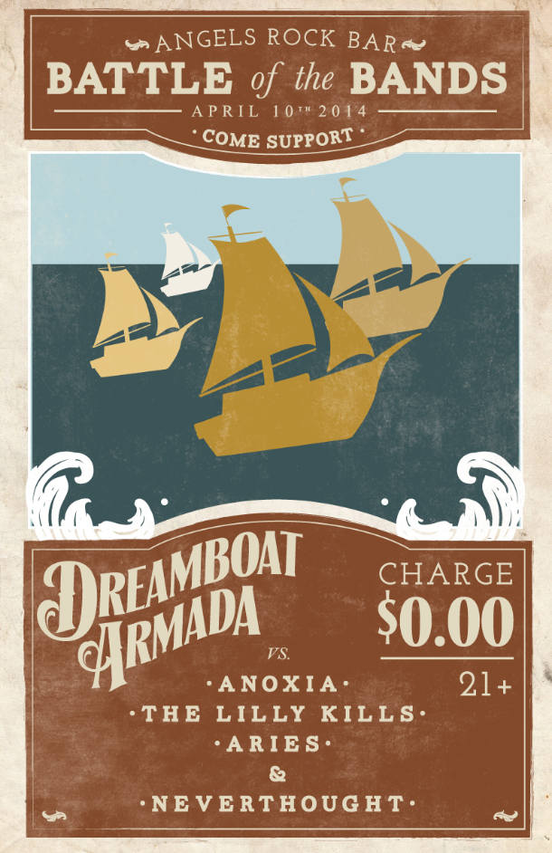 Battle of the Bands Poster - Angel's Rock Bar