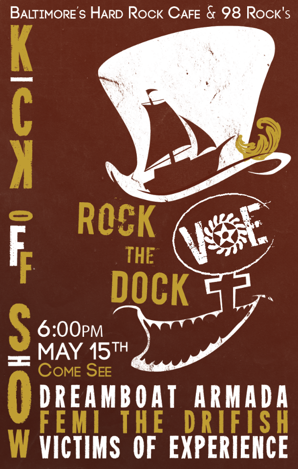 Rock the Dock Poster - Hard Rock Cafe, Baltimore