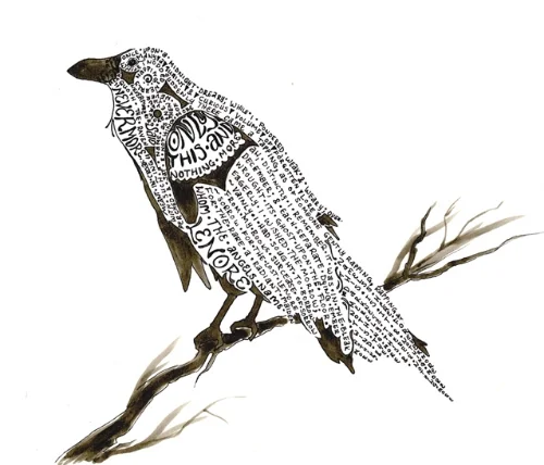  "Quoth the raven, 'Nevermore.'" 