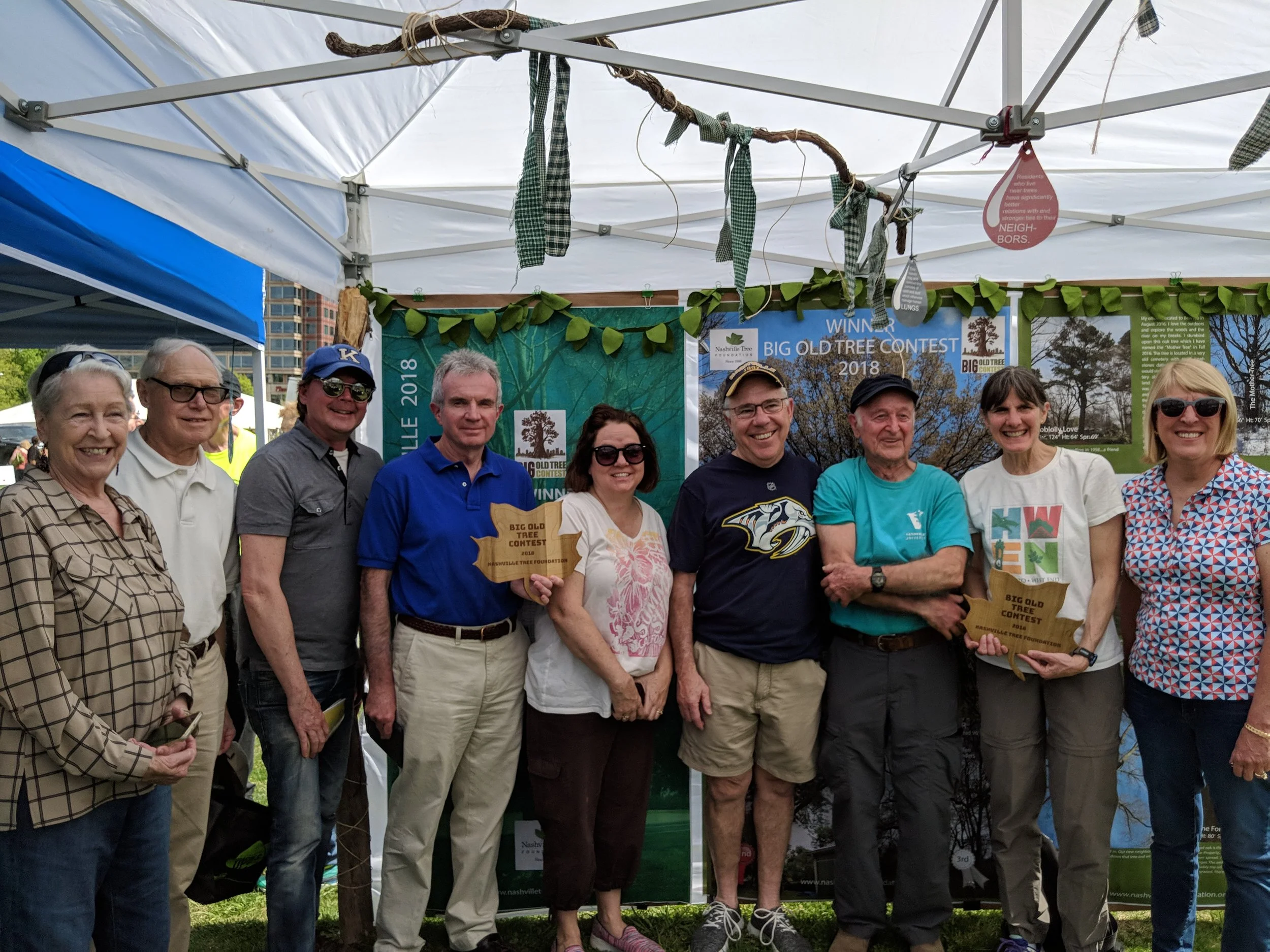 Contest winners and distinguished guests celebrate at the 2018 High Tree Party at Centennial Park.