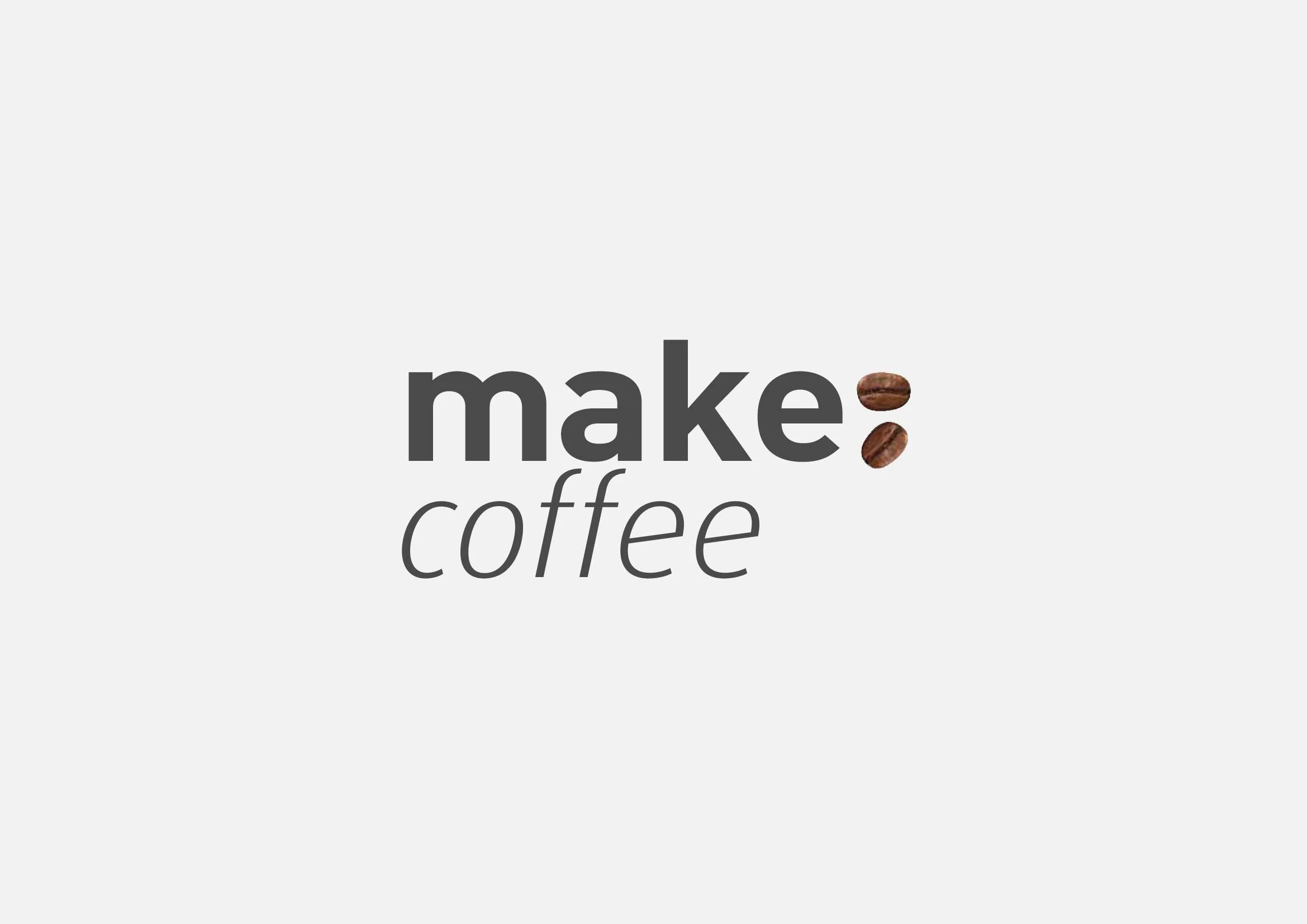 make; coffee simple logo
