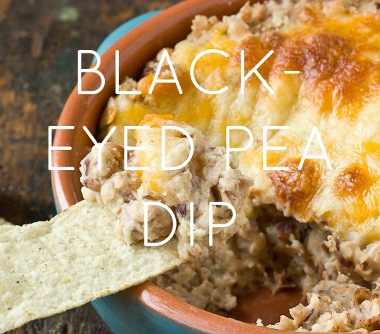 Cheesy black-eyed pea dip