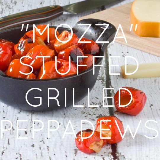 Grilled Peppadews with Smoked Mozzarella