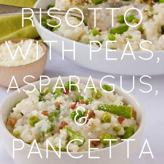 Risotto with Peas, Asparagus, & Pancetta