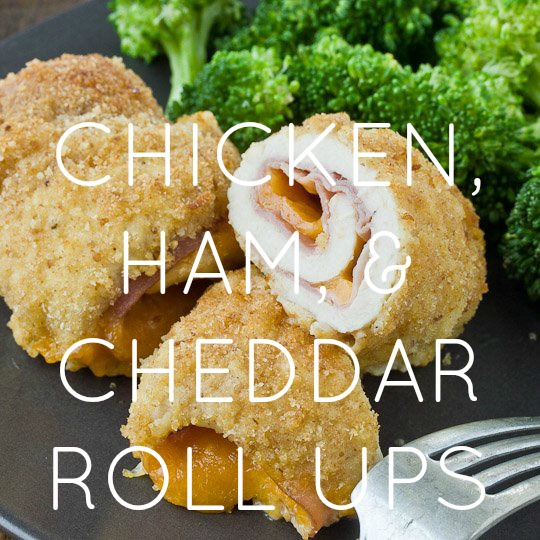 Chicken, Ham, & Cheddar Roll Ups