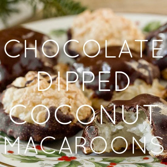 Chocolate Dipped Coconut Macaroons