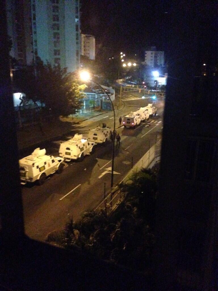 Armored cars in El Marques, Caracas. 
